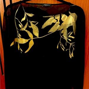 Lafayette 148 New York - Semisheer Bateau-Neck Jacquard Lace Sweater - Size L